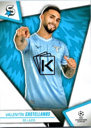 Fotbalová kartička 2023-24 Topps Superstars UEFA Club Competitions 155 Valentín Castellanos (SS Lazio)