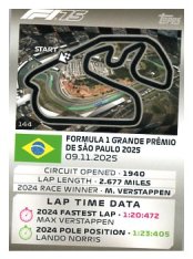 2025 Topps Turbo Attax F1 Track Profiles   144 Autódromo José Carlos Pace