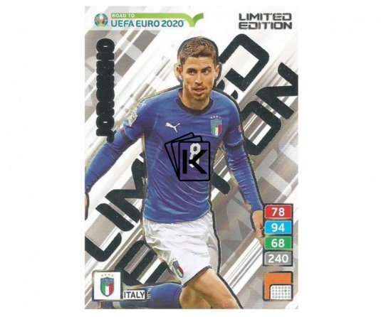 Fotbalová kartička Panini Road To Euro 2020 – Limited Edition -  Italy - Jorginho XXL