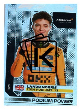 2025 Topps Turbo Attax F1  McLaren Podium Power  325 Lando Norris