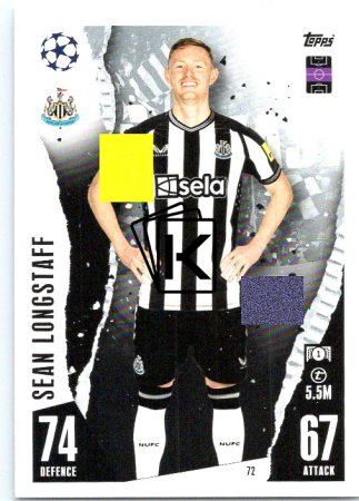 Fotbalová kartička 2023-24 Topps Match Attax UEFA Club Competitions 72	Sean Longstaff Newcastle United