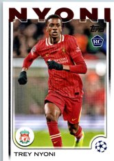fotbalová kartička 2024-25 Topps UEFA Club Competitions Flagship 190 Trey Nyoni RC Liverpool FC