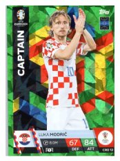 fotbalová karta Topps Match Attax EURO 2024 Green parallel CRO12 Luka Modrič (Croatia)