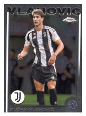 fotbalová kartička 2024-25 Topps Chrome 176 Dušan Vlahović, Juventus