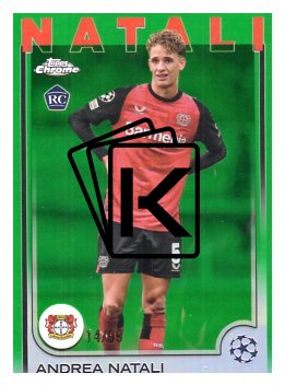fotbalová kartička 2024-25 Topps Chrome Refractor 128 - Andrea Natali limit 14/99