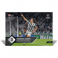 Fotbalová kartička Topps Now 2021-22 UCL 37 Federico Chiesa Juventus