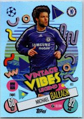 fotbalová kartička 2024-25 Topps Match Attax UEFA Club Competitions Vintage Vibes Legend 430 Michael Ballack (Chelsea)