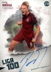 podepsaná karta 2025 Supr Cards Liga 100 DO-BO Bořek Dočkal AC Sparta Praha Turquoise /3