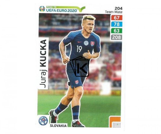 Fotbalová kartička Panini Road To Euro 2020 Team Mate Juraj Kucka - Slovensko - 204