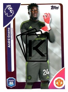 fotbalová kartička 2025-26 Topps  Premier League 200 André Onana (Manchester United)