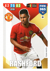 Fotbalová kartička Panini Adrenalyn XL FIFA 365 - 2020 Team Mate 81 Markus Rashford Manchester United