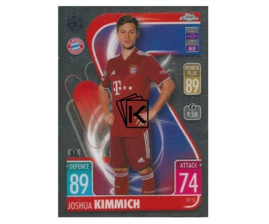 fotbalová kartička 2021-22 Topps Match Attax UEFA Champions League Chrome Preview CR12 Joshua Kimmich FC Bayern Munchen