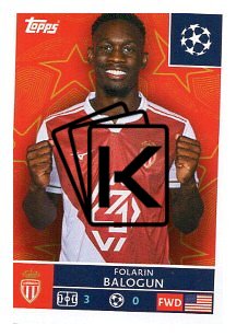 2025-26 Topps Champions League AS Monaco FC 83 Folarin Balogun