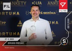 fotbalová kartička 2022-23 SportZoo Fortuna Liga Live L-118 Brian Priske AC Sparta Praha  / 118