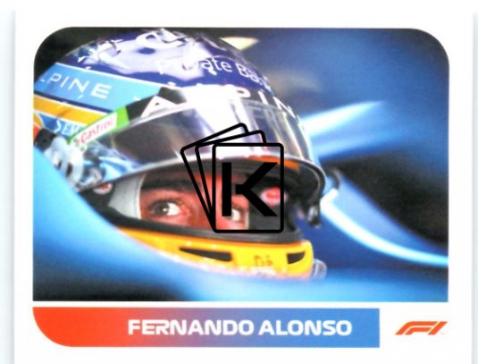 samolepka 2021 Topps Formule 1 105 Fernando Alonso Alpine