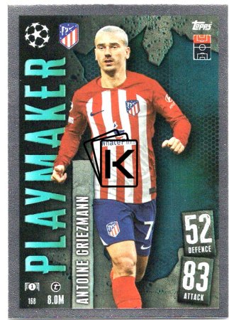 Fotbalová kartička 2023-24 Topps Match Attax UEFA Club Competitions 168 Antoine Griezmann Atlético de Madrid
