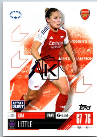 Fotbalová kartička 2024-25 Topps Match Attax EXTRA UEFA Club Competitions UWCL Cards 172.  Kim Little (Arsenal)