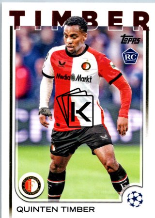 fotbalová kartička 2024-25 Topps UEFA Club Competitions Flagship 43 Quinten Timber RC Feyenoord