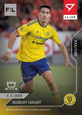 fotbalová kartička 2022-23 SportZoo Fortuna Liga Live L-103 Robert Hrubý FC Trinity Zlín /40