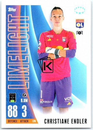 2023-24 Topps Match Attax EXTRA UEFA Club Competition UWCL Limelight 170 Christiane Endler Olympique Lyon