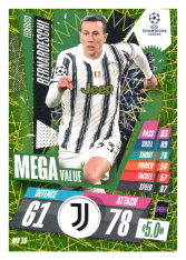 fotbalová kartička 2020-21 Topps Match Attax Champions League Extra Mega Value MV15 Federico Bernardeschi Juventus