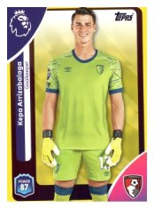 fotbalová kartička 2025-26 Topps  Premier League 38 Kepa Arrizabalaga (AFC Bournemouth)-PARALLEL Yellow