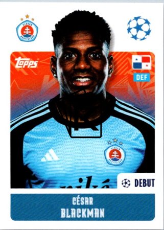 2024-25 Topps Champions League 494 César Blackman (SK Slovan Bratislava)
