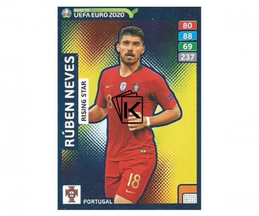 Fotbalová kartička Panini Adrenalyn XL Road to EURO 2020 -  Rising Star - Ruben Neves - 291