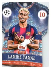 fotbalová kartička 2025-26 Topps UCC Winter SquadZone 10 Lamine Yamal FC Barcelona