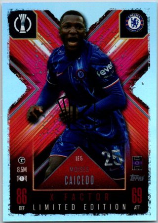 Fotbalová kartička 2024-25 Topps Match Attax EXTRA UEFA Club Competitions Limited Edition LE 5.  Moisés Caicedo (Chelsea)