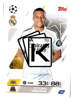 fotbalová kartička 2025-26 Topps Match Attax UCC 132 Kylian Mbappé (Real Madrid CF)