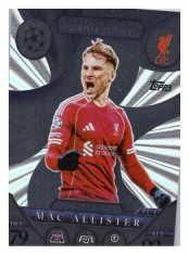 fotbalová kartička 2025-26 Topps Match Attax UCC Platinum Pull Limited Edition PL 1 Alexis Mac Allister (Liverpool)