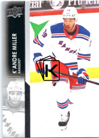 hokejová karta 2021-22 UD Series One 124 K'Andre Miller - New York Rangers