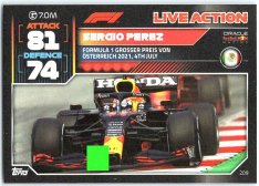 2022 Topps Formule 1Turbo Attax F1 Live Action 2021 209 Sergio Perez (Red Bull Racing)
