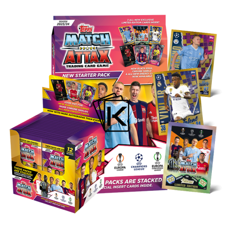 2023-24 Topps Match Attax UEFA Champions League Starter Set ( Box + Starter)