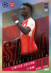 2023-24 Topps Match Attax EXTRA UEFA Club Competition Extreme Limited Edition LE1 Bukayo Saka (Arsenal)