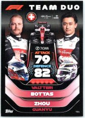 2022 Topps Formule 1Turbo Attax F1 Team Duo 164 Valtteri Bottas / Zhou Guanyu (Alfa Romeo)
