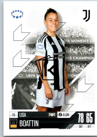Fotbalová kartička 2024-25 Topps Match Attax EXTRA UEFA Club Competitions UWCL Cards 175.  Lisa Boattin (Juventus)