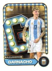 fotbalová kartička 2026 Topps Name in Lights 28 Alejandro Garnacho (Argentina)