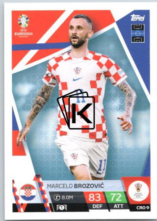 fotbalová karta Topps Match Attax EURO 2024 CRO9 Marcelo Brozović (Croatia)