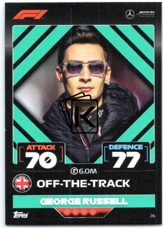 2022 Topps Formule 1 Turbo Attax 26 George Russell (Mercedes-AMG)