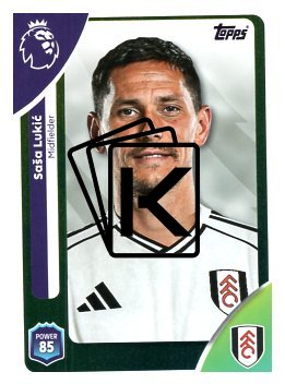 fotbalová kartička 2025-26 Topps  Premier League 151 Saša Lukić (Fulham)