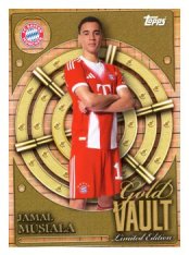 fotbalová kartička 2025-26 Topps Team set FC Bayern Munchen Gold Vault Limited Edition GV-4 Jamal Musiala