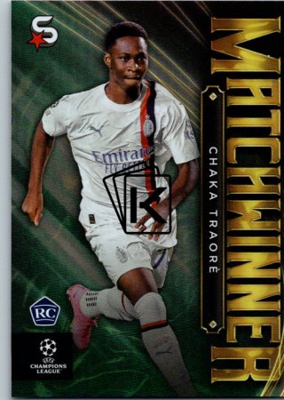 Fotbalová kartička 2023-24 Topps Superstars UEFA Club Competitions Matchwinner MW-01 Chaka Traorè (AC Milan) – RC
