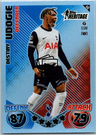 fotbalová kartička 2024-25 Topps Match Attax UEFA Club Competitions Topps Heritage 445 Destiny Udogie (Tottenham Hotspur)