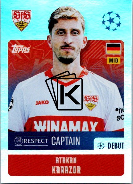 Carte Karazor VfB Stuttgart - Topps 60 Ans Bundesliga 2023/24 - Légendaire