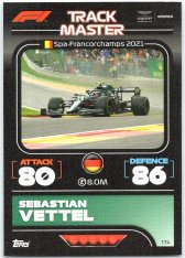 2022 Topps Formule 1Turbo Attax Track Master 174 Sebastian Vettel (Aston Martin)