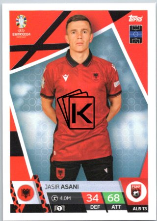 fotbalová karta Topps Match Attax EURO 2024 ALB813 Jasir Asani (Albania)