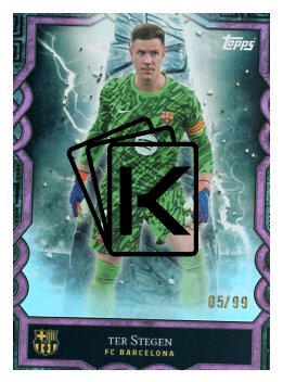 fotbalová kartička 2024-25 Topps FC Barcelona Fan Set Monolith MO-1 Marc Andre Ter Stegen 22/50 Gold Parallel