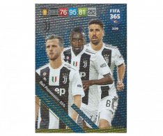Fotbalová kartička Panini FIFA 365 – 2019 Midfield Engine 339 Juventus Pjanic Matuidi Khedira